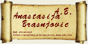 Anastasija Brašnjović vizit kartica
